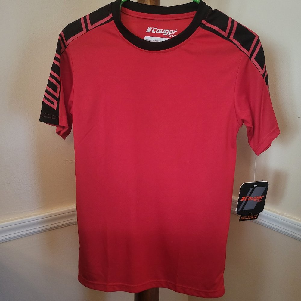 Cougar Sport Boys 14/16 Red short sleeve shirt BNWT